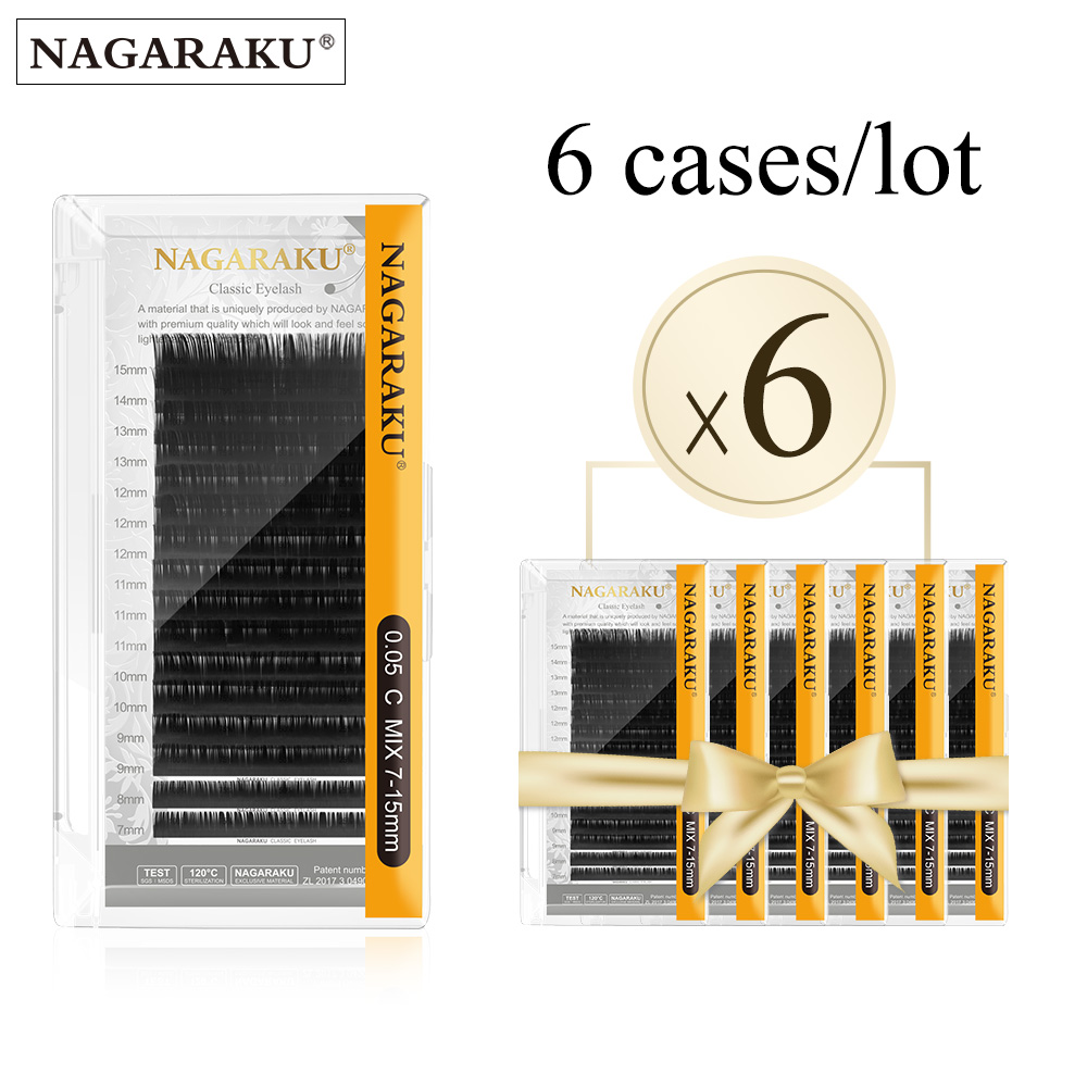 Eyelash Extensions Classic - NAGARAKU 6 Cases Classic Mix Eyelash