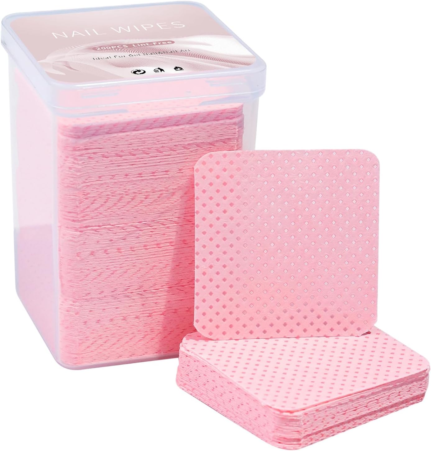 Lash Primer Cleanser - 200PCS Lint-Free Nail Wipes - Streak-Free
