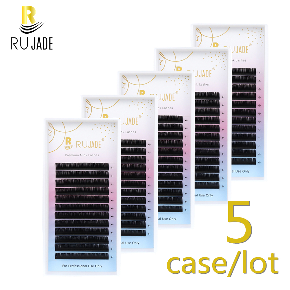 Eyelash Extensions Classic - RUJADE 5 Cases/Lot False Eyelash Extensions