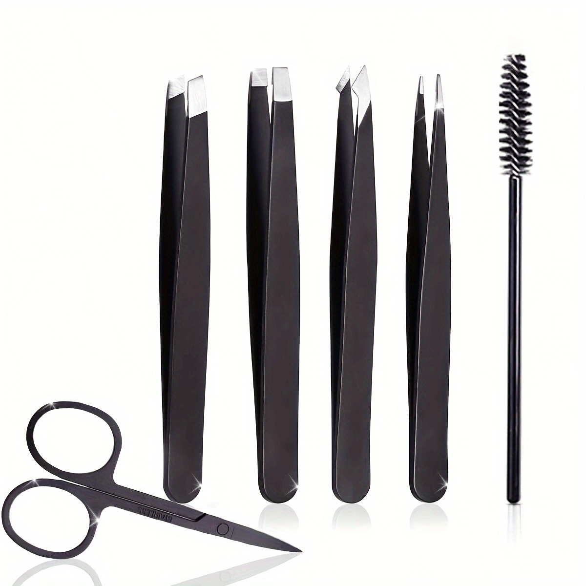 6pcs Eyebrow Tweezer Set with  - Lash Primer Cleanser avaliação e preço