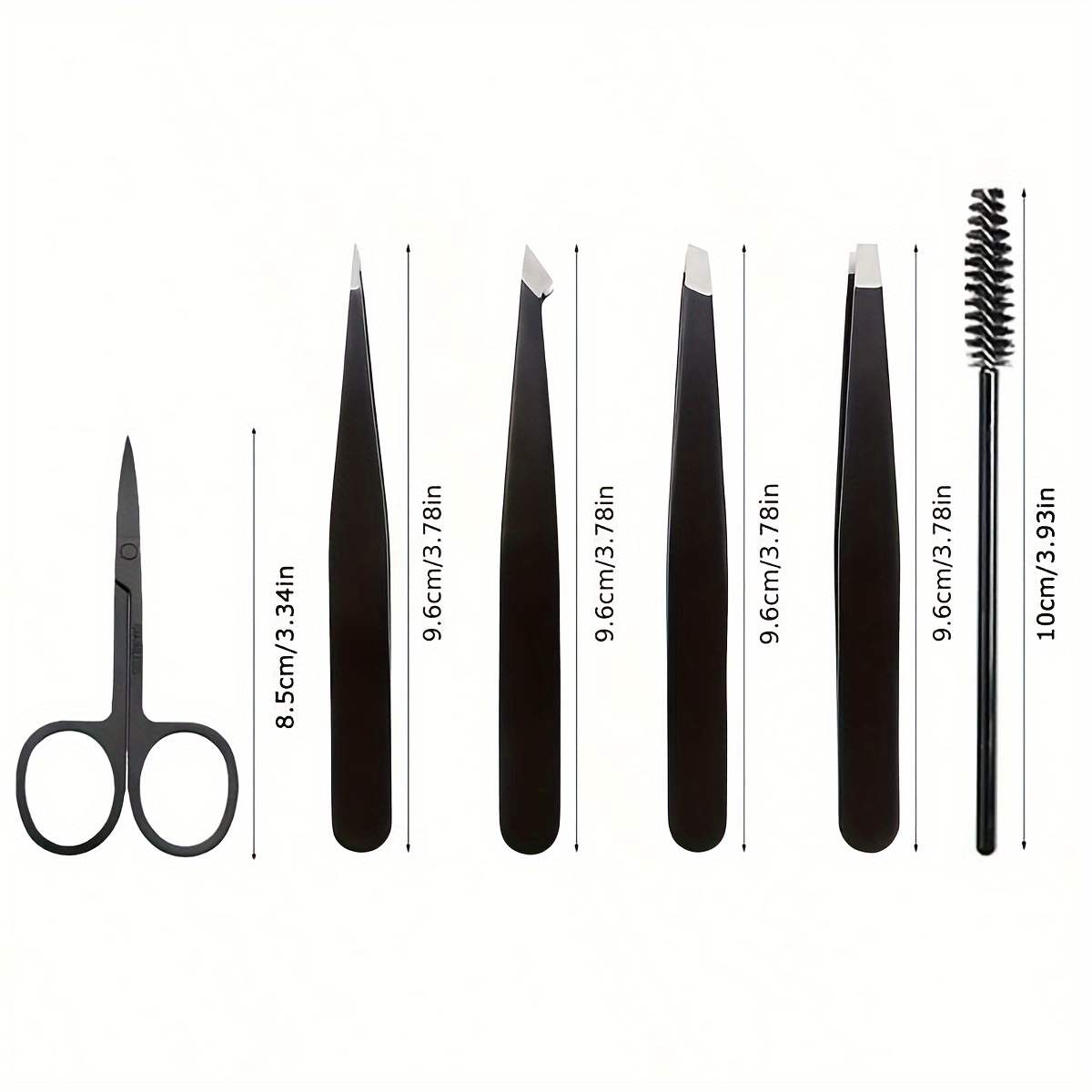 6pcs Eyebrow Tweezer Set with  - Lash Primer Cleanser avaliação e preço
