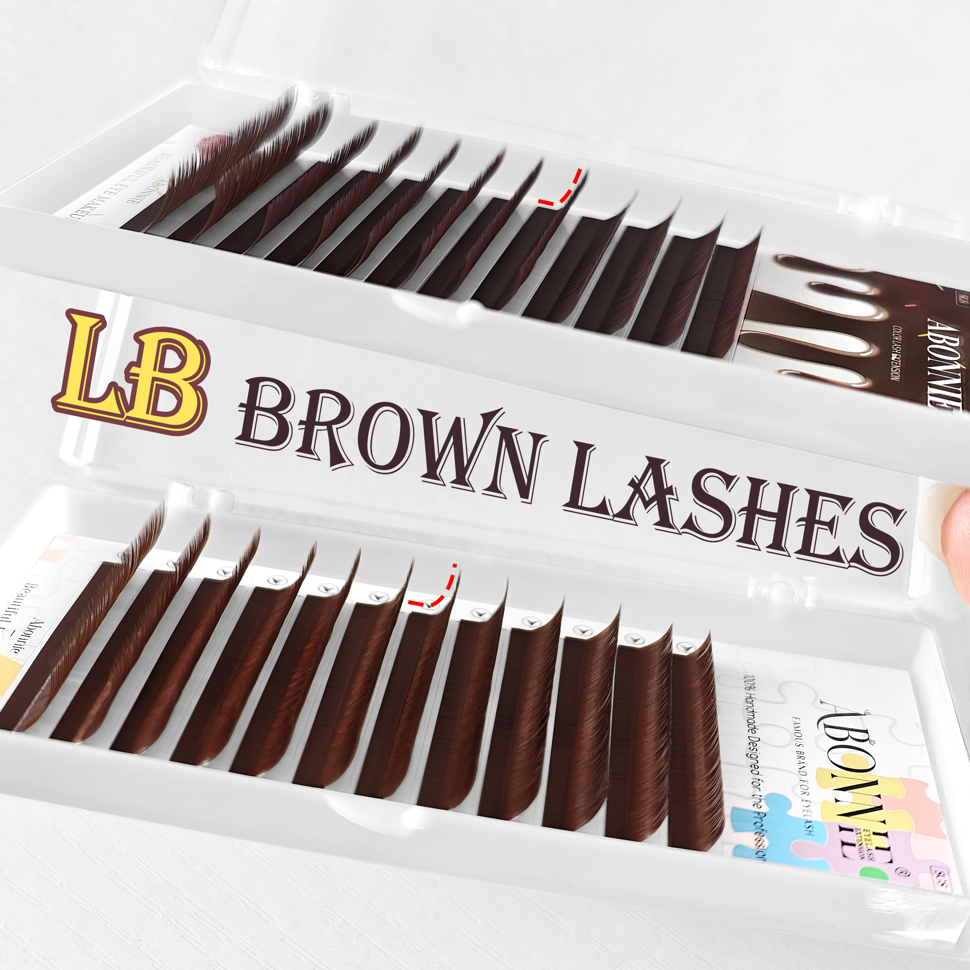 Abonnie LB Brown Lashes M curl - Eyelash Extensions Classic avaliação e preço