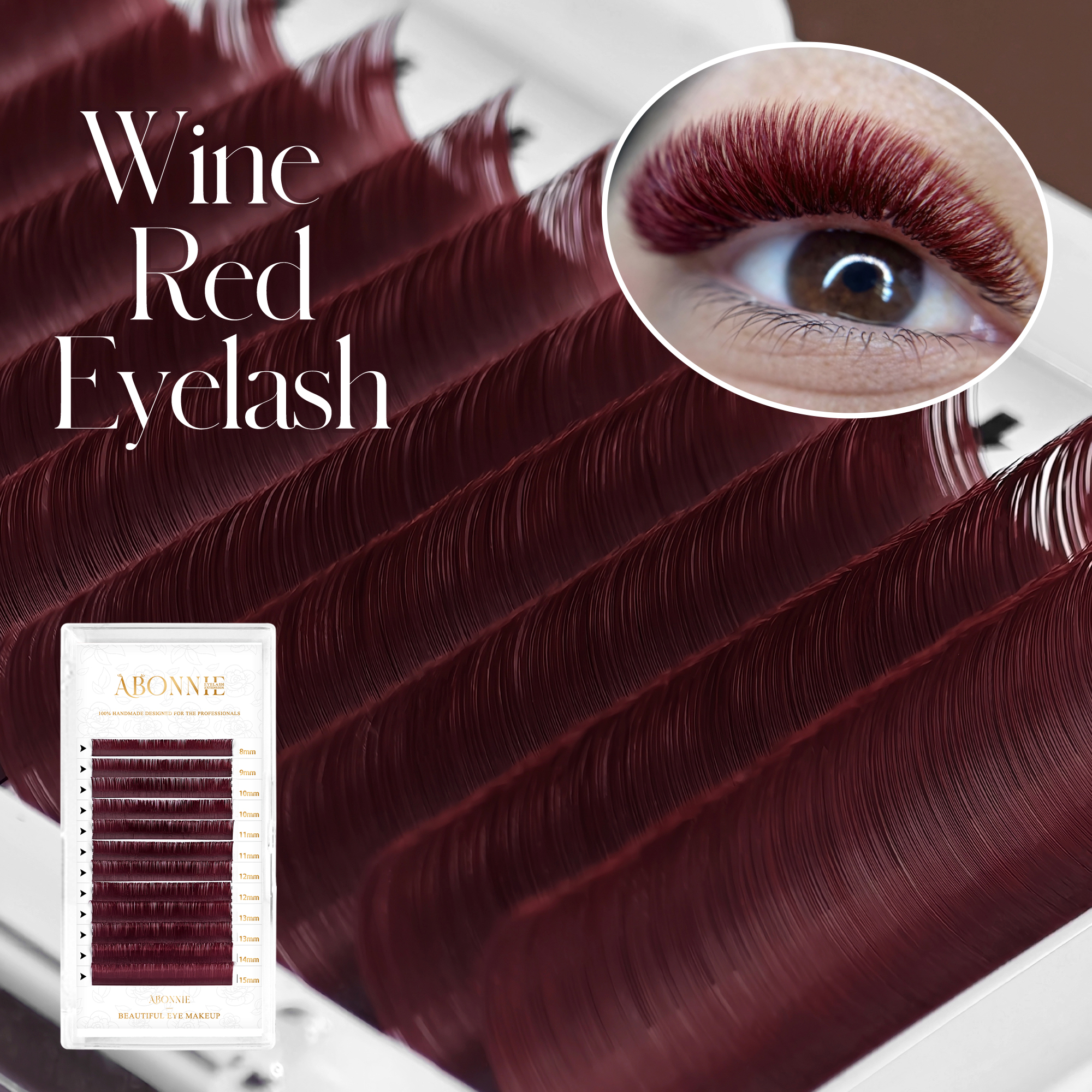 0.05 Burgundy Lashes Wine Red  - Eyelash Extensions Classic avaliação e preço