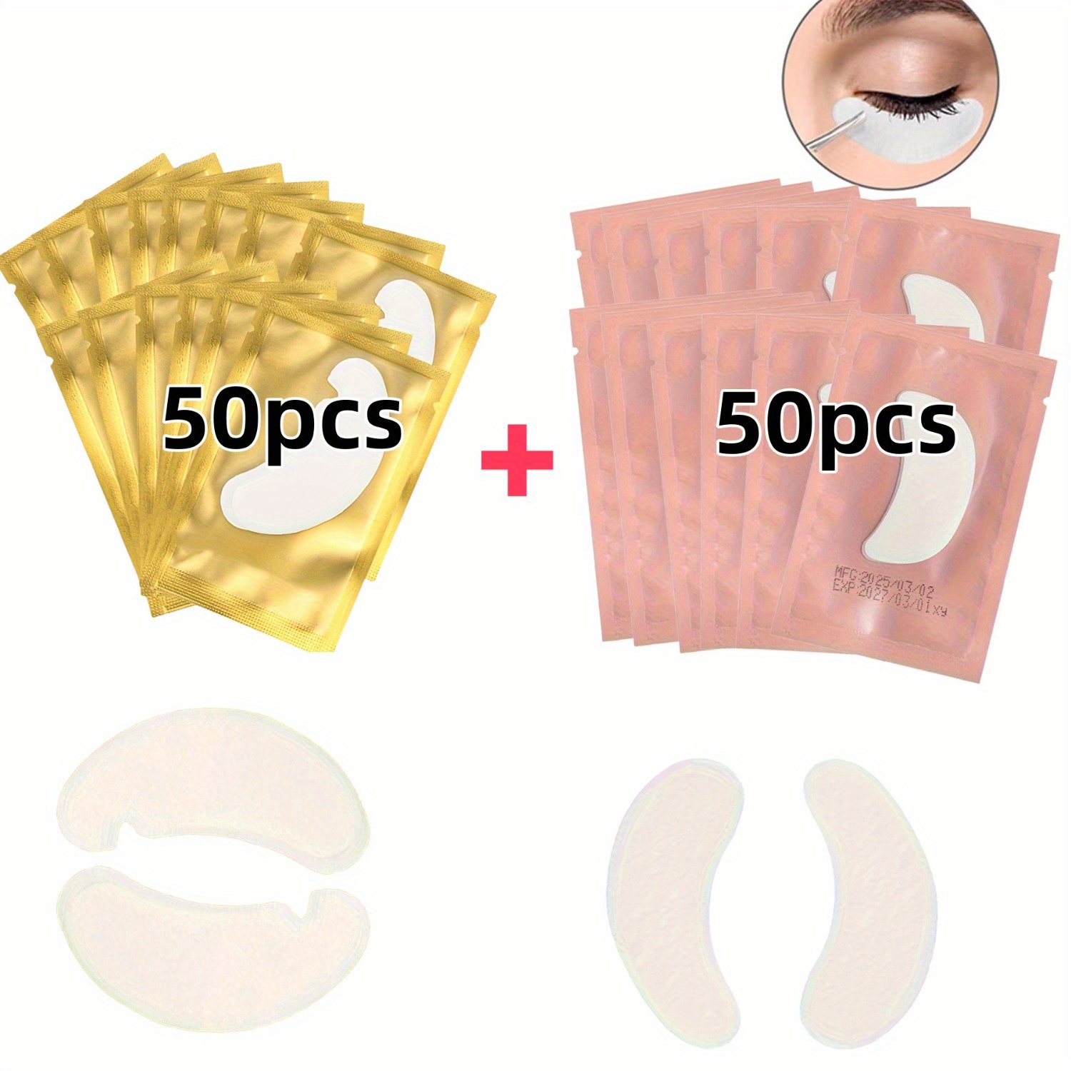 100Pcs Reusable Hydrogel Eye P - Eyelash Extension Eye Mask avaliação e preço