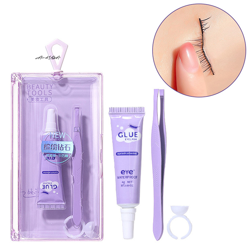 Eyelash Glue With Tweezers Set - Eyelash Extension Eye Irritation avaliação e preço