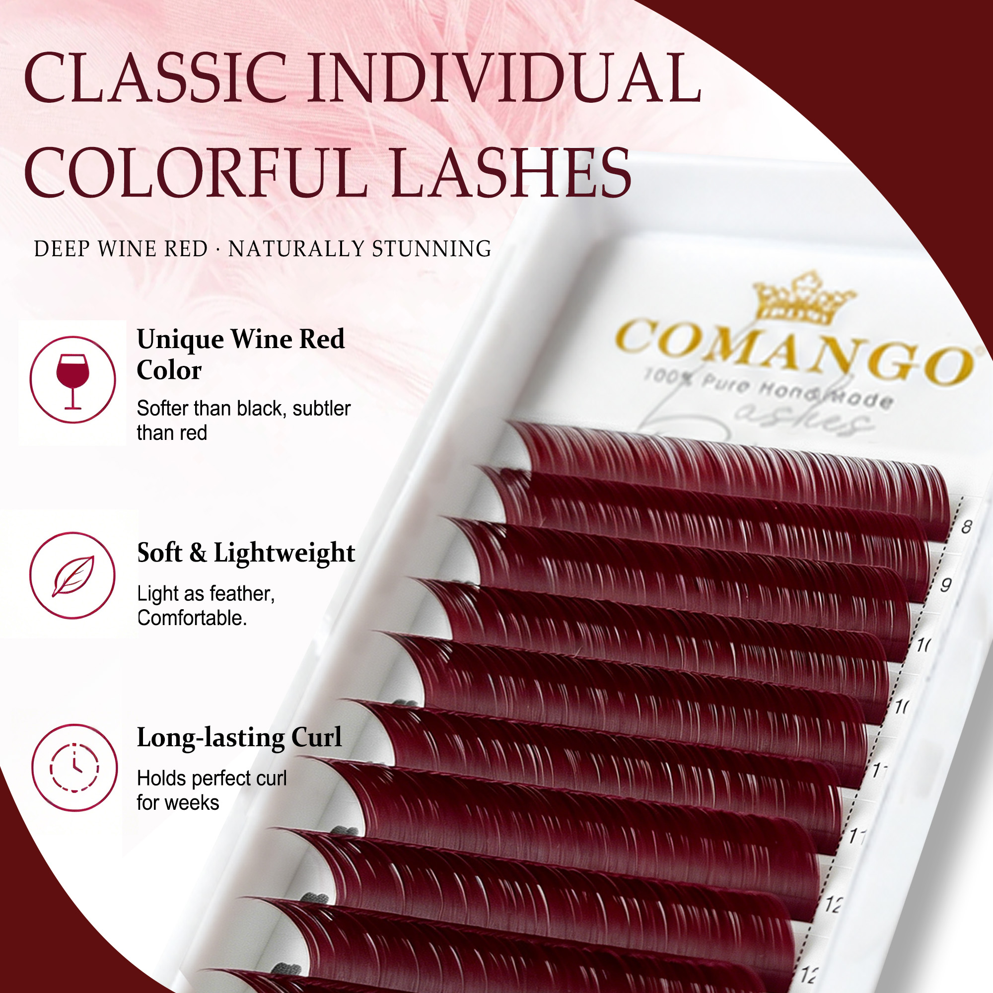 CoMango Newly Designed Wine Re - Eyelash Extensions Classic avaliação e preço