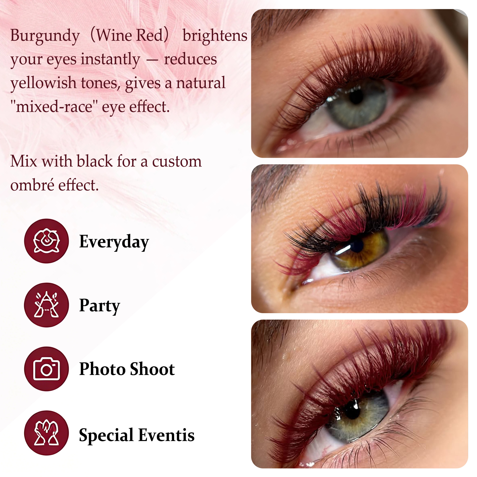 CoMango Newly Designed Wine Re - Eyelash Extensions Classic avaliação e preço