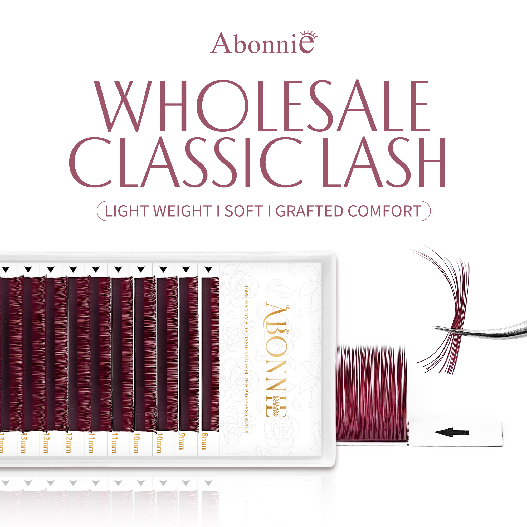 Abonnie Burgundy Matte Volume  - Eyelash Extensions Classic avaliação e preço