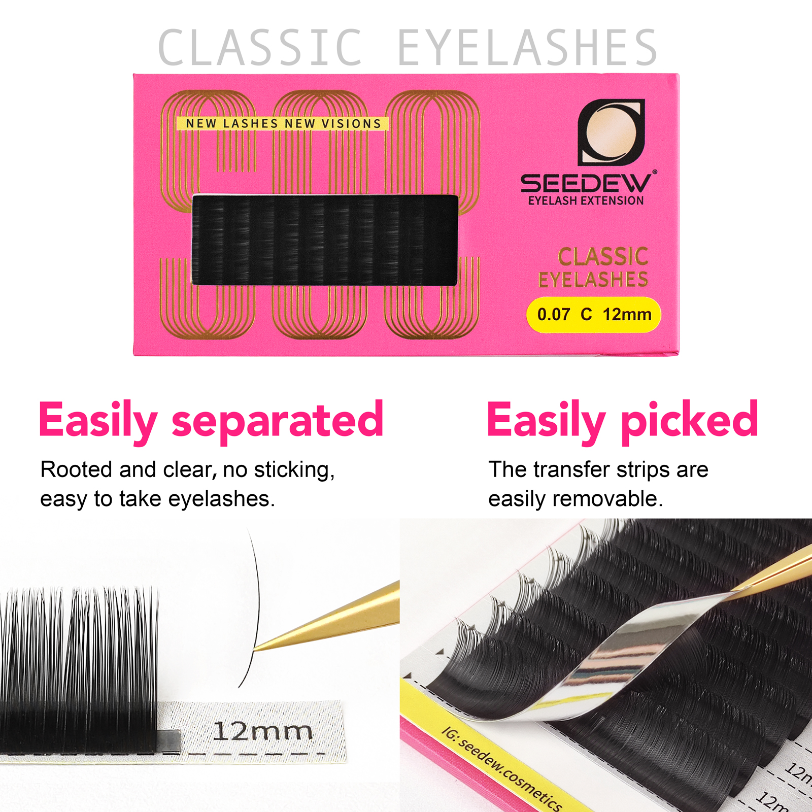 SEEDEW 0.07/0.05/0.15mm B/C/D/ - Eyelash Extensions Classic avaliação e preço