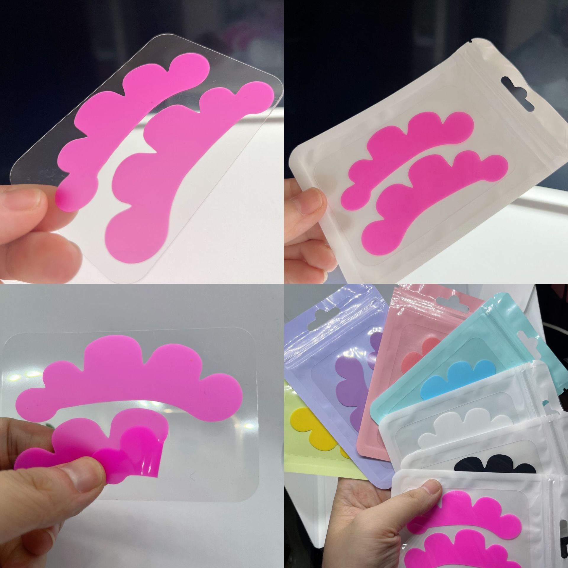 New 1Pairs Reusable Silicone E - Eyelash Extension Eye Mask avaliação e preço