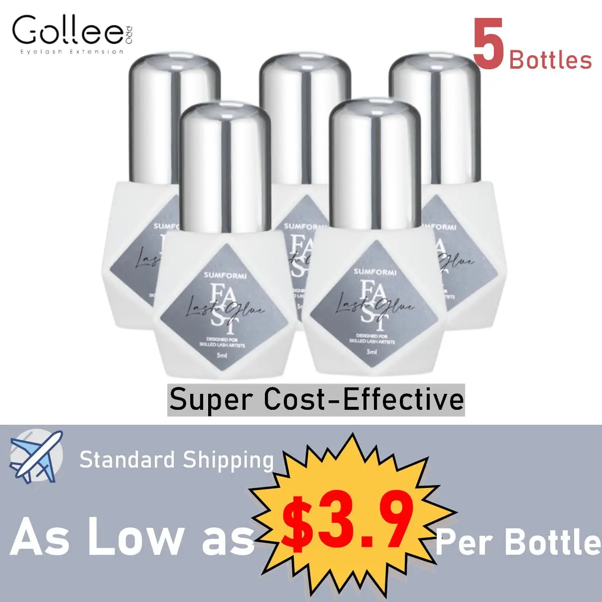 5 Bottle Eye Lash Glue No Irri - Eyelash Extension Eye Irritation avaliação e preço