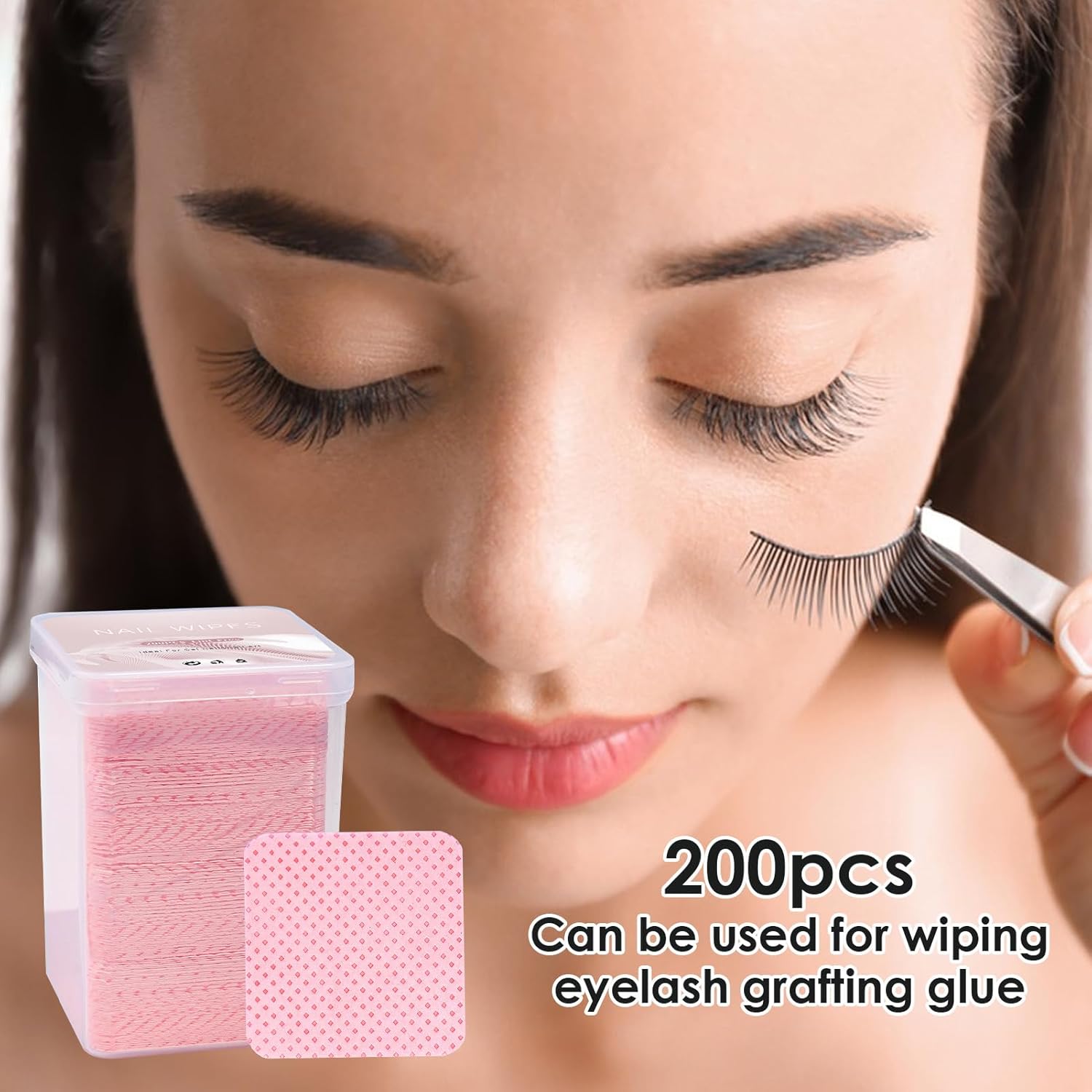 200PCS Lint-Free Nail Wipes -  - Lash Primer Cleanser avaliação e preço